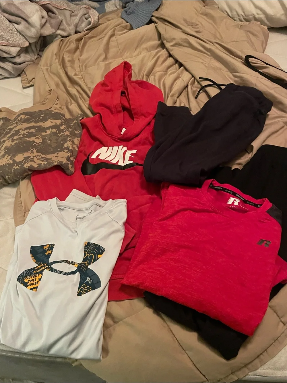 Nike Red & Black Kids Hoodie Top